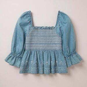 Spring Top NWT American Eagle Smocked square neck baby doll top XL
